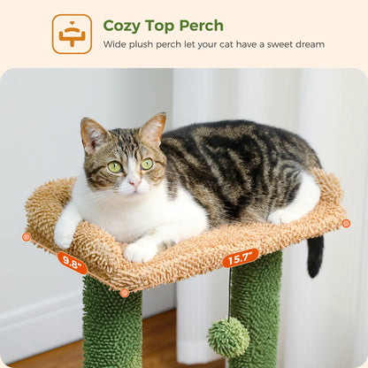 Árbol para gatos Cactus Cat Tower para gatos de interior con gran condominio para gatos