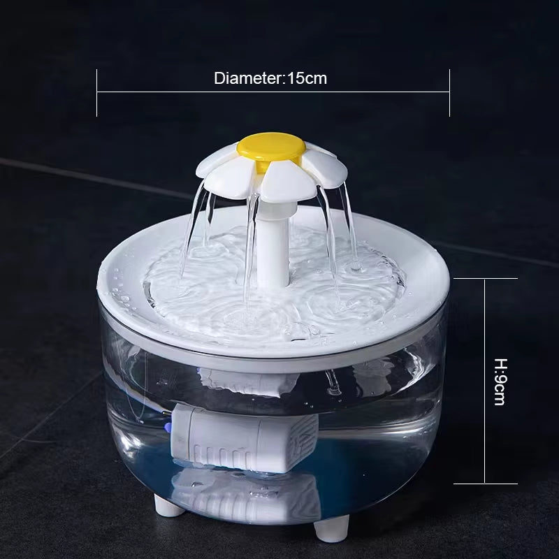 Fuente de agua para mascotas con filtro automático
