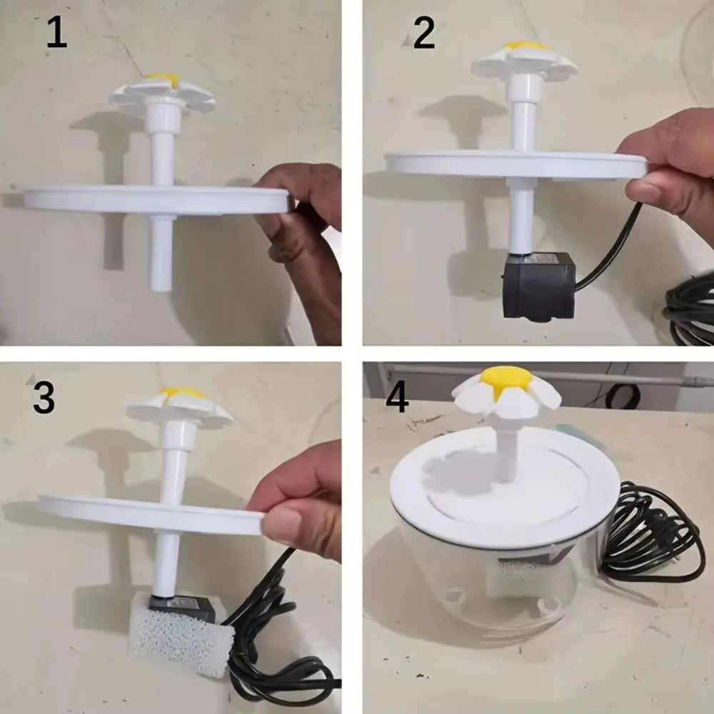 Fuente de agua para mascotas con filtro automático